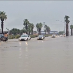 Tempesta Hilary in California, strade sommerse e alberi abbattuti