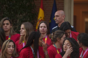 Madrid - Pedro Sanchez riceve la nazionale femminile di calcio della Spagna campione del mondo