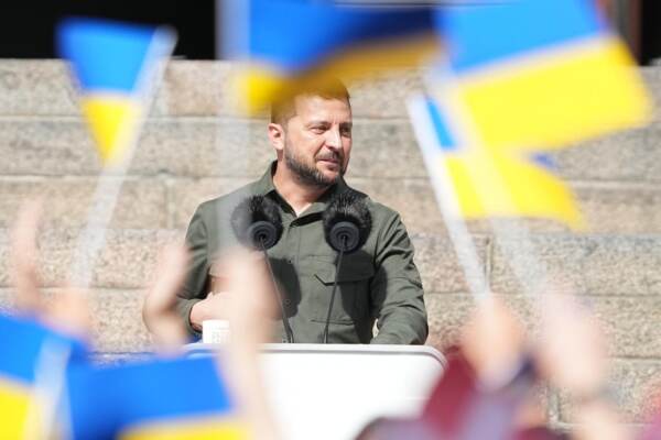 Il presidente ucraino Volodymyr Zelensky in visita in Danimarca