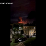 Russia, le immagini dell’attacco con droni sulla città di Pskov