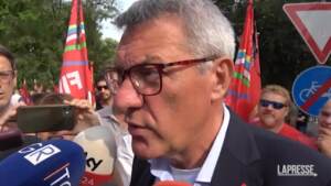 Brandizzo, Landini alla manifestazione a Vercelli: “E’ il sistema appalti che va cambiato”