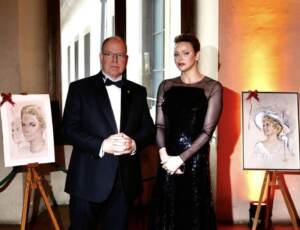 Il Principe Alberto e la Principessa Charlene in visita a Firenze