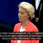Ue, von der Leyen: “Indagine su sovvenzioni auto elettriche da Cina”