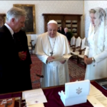 Papa Francesco incontra il re e la regina del Belgio