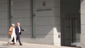 Luis Rubiales arrivato in tribunale a Madrid