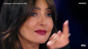 X Factor, le lacrime di Ambra Angiolini per l’esibizione di Angelica Bove