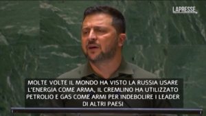 Ucraina, Zelensky all’Onu: “Russia usa cibo e energia come armi”