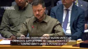 Onu, Zelensky: “Serve riforma diritto di veto, Russia blocca tutto”