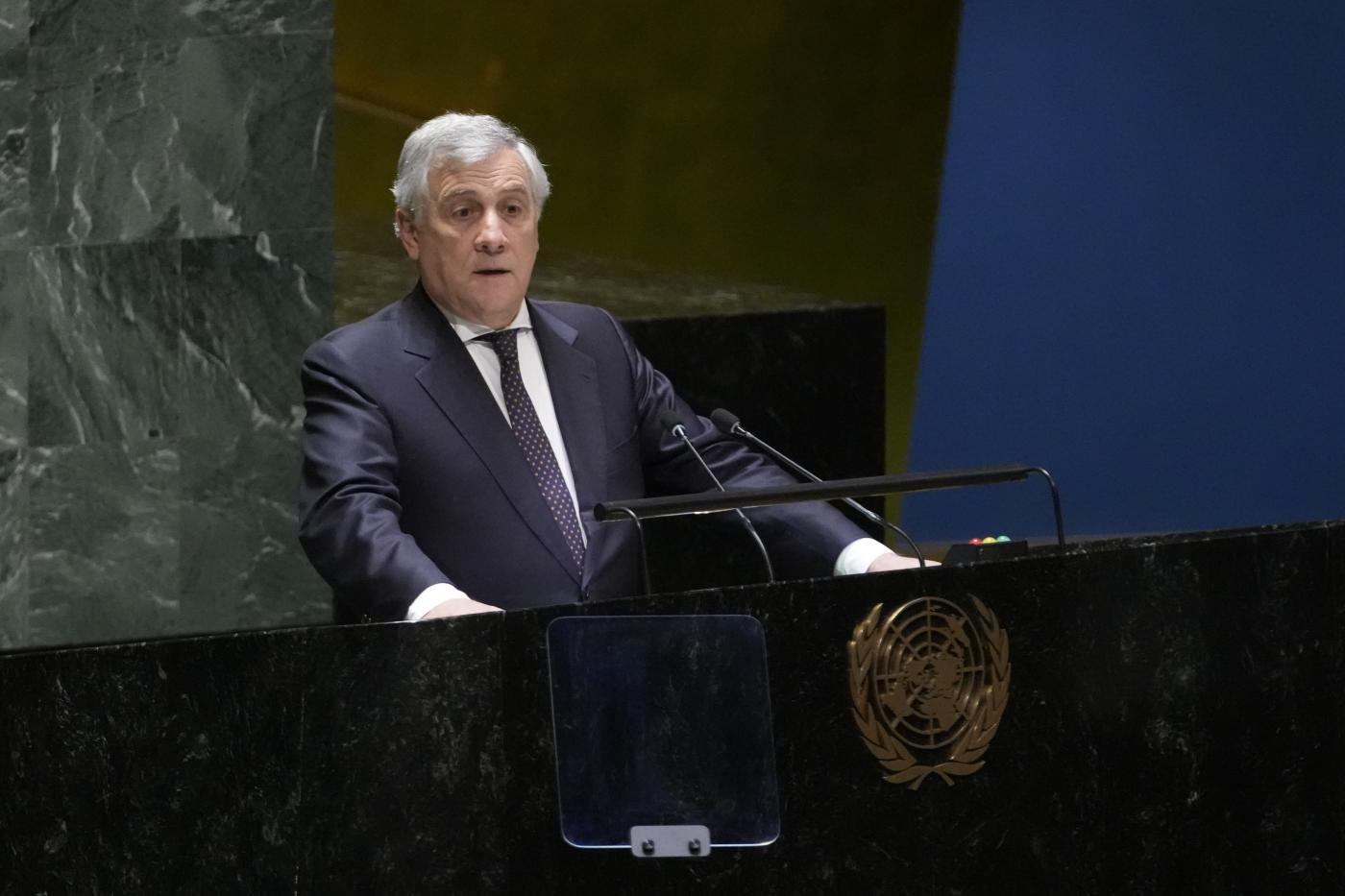 Tajani all’Onu: “Vogliamo pace giusta e libertà per Kiev”