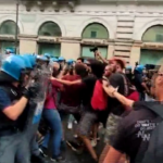 Roma, scontri tra manifestanti da Napoli per reddito di cittadinanza e polizia