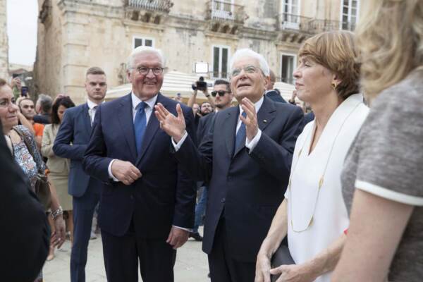 Sergio Mattarella incontra Frank-Walter Steinmeier a Siracusa