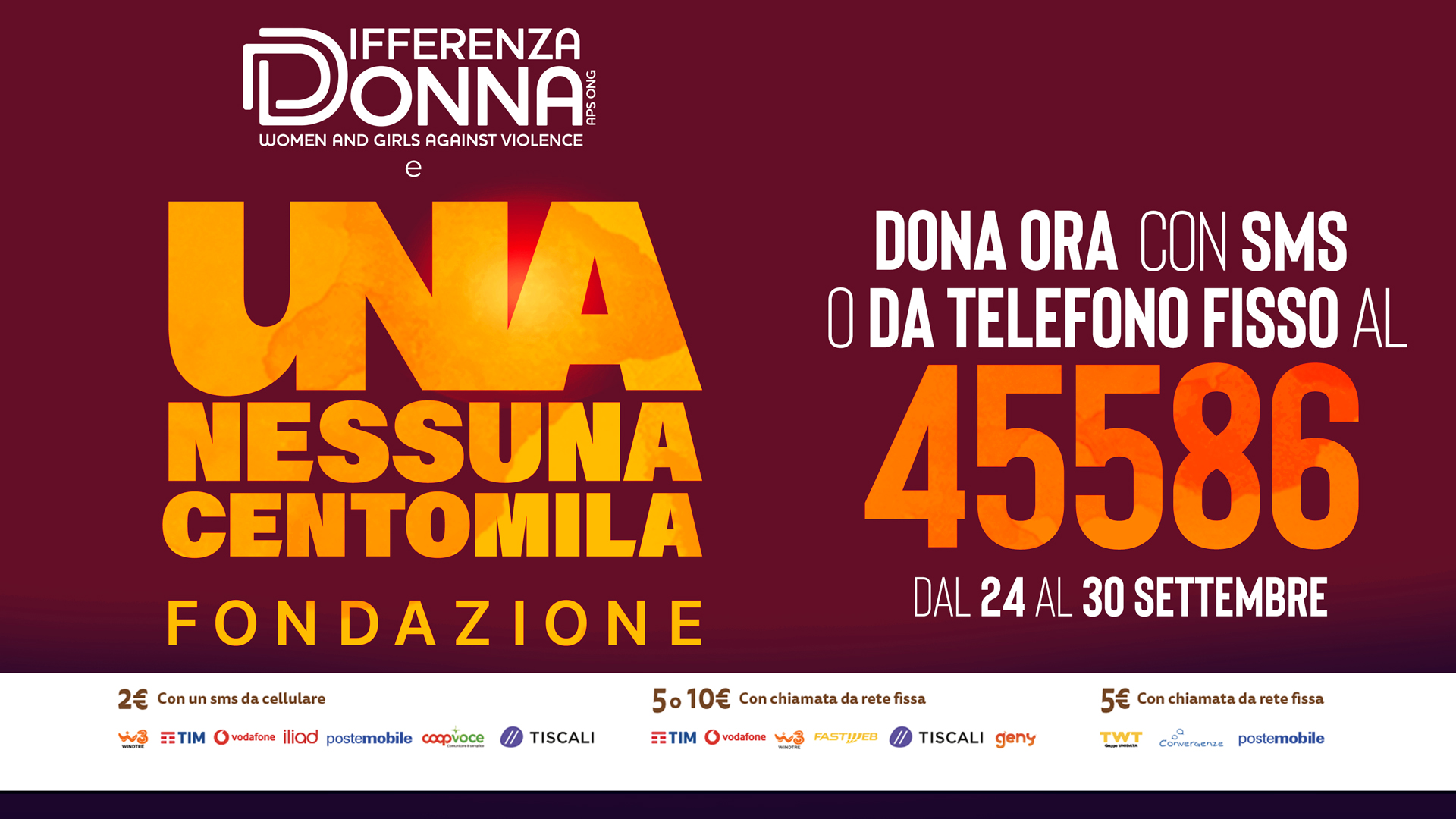 Una Nessuna Centomila, al via raccolta fondi per centri anti-violenza