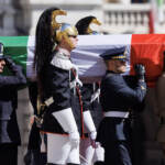 Giorgia Meloni a Montecitorio per i funerali di Stato di Giorgio Napolitano