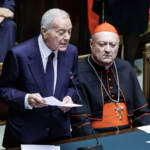 Giorgia Meloni a Montecitorio per i funerali di Stato di Giorgio Napolitano