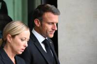 Giorgia Meloni e Emmanuel Macron incontro a Palazzo Chigi