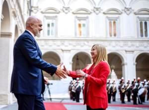 Italia-Albania, Giorgia Meloni incontra Edi Rama