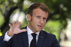 Il presidente francese Emmanuel Macron in visita in Corsica