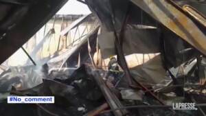 Uzbekistan, il magazzino distrutto dopo l’esplosione