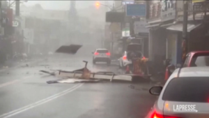 Taiwan, tifone Koinu ha colpito zona sud: 190 feriti