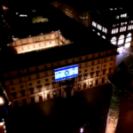 Palazzo Chigi illuminato con i colori della bandiera di Israele