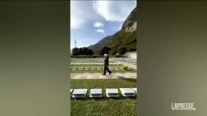 Vajont, Mattarella al cimitero monumentale Fortogna
