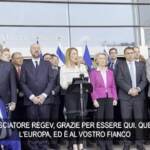 Israele, cerimonia a Bruxelles con Metsola, von der Leyen e Michel