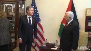 Israele, Blinken incontra presidente palestinese Abbas ad Amman