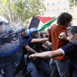 Roma, tensione al corteo degli studenti pro-Palestina
