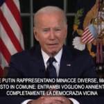Usa, Biden: “Putin e Hamas vogliono annientare la democrazia”