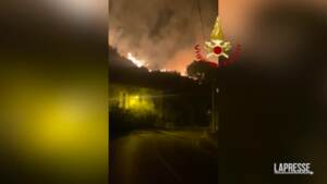 Incendi nel Messinese, notte al lavoro per i vigili del fuoco