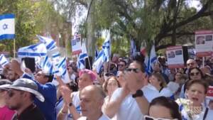 Messico, manifestazioni pro Israele e pro Palestina