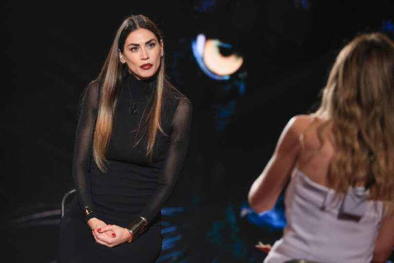 Melissa Satta ospite della trasmissione “Belve”, le foto