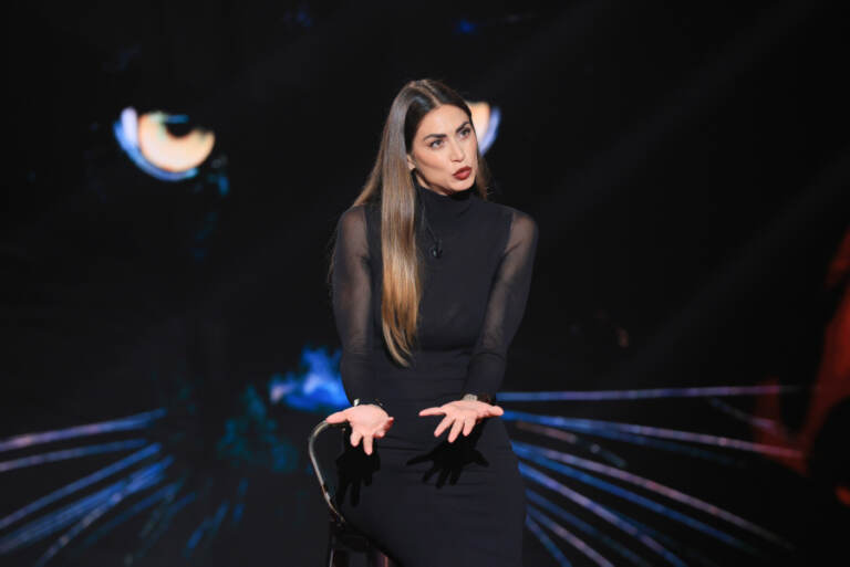 Melissa Satta ospite della trasmissione “Belve”, le foto