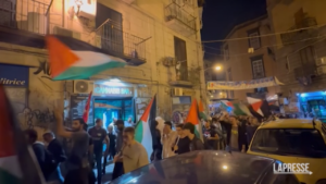 Napoli, nuovo corteo di solidarietà per la Palestina dopo attacchi Israele
