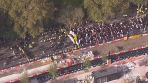 Regno Unito, marcia pro-Palestina a Londra: le immagini dall’alto