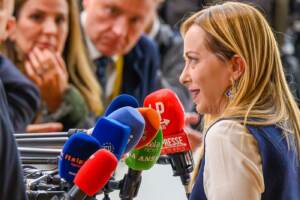 Giorgia Meloni a Bruxelles per il Summit EU