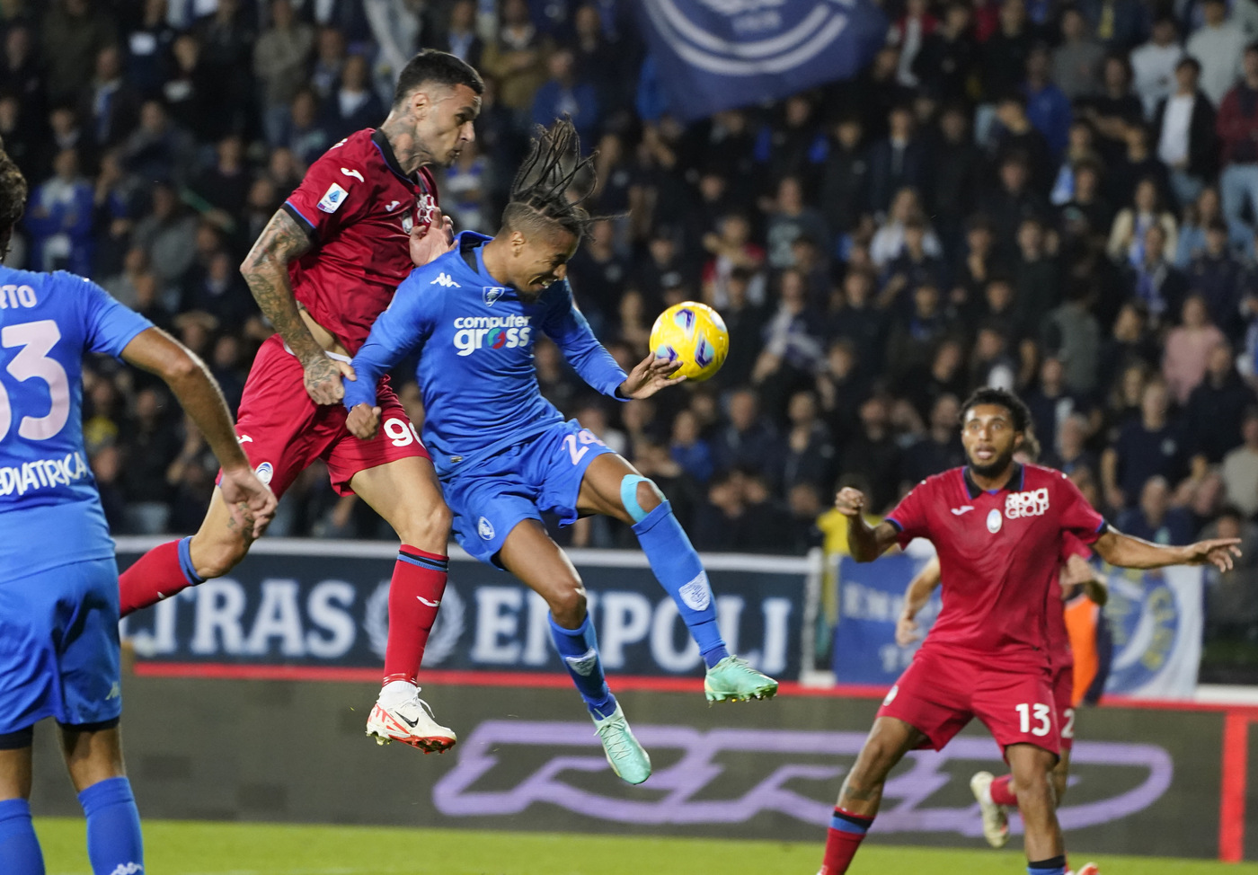 Empoli-Atalanta 0-3, la Dea supera il Napoli con doppio Scamacca