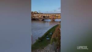 Maltempo Toscana, l’Arno fa paura a Firenze