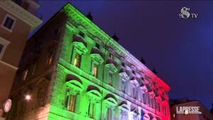 Giornata Forze Armate, Palazzo Madama illuminato col tricolore