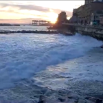 Maltempo, spiaggia di Pegli erosa dalla mareggiata