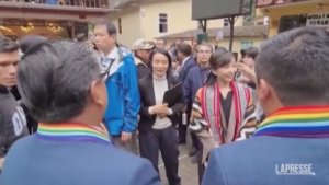 Perù, la principessa giapponese Kako visita il Machu Picchu