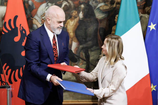 Palazzo Chigi - Giiorgia Meloni incontra Edi Rama