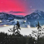 Aurora Boreale sulle Dolomiti, le foto virali sui social