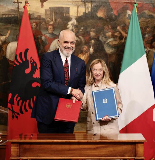 Il Presidente del Consiglio Giorgia Meloni incontra il Primo Ministro della Repubblica d’Albania Edi Rama a Palazzo Chigi