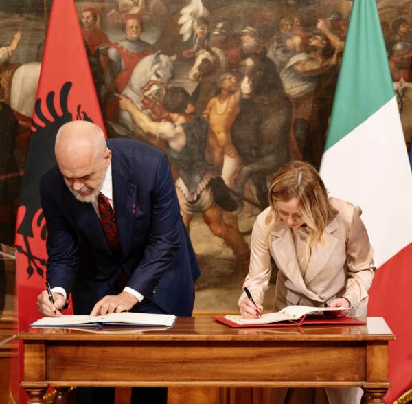 Il Presidente del Consiglio Giorgia Meloni incontra il Primo Ministro della Repubblica d’Albania Edi Rama a Palazzo Chigi