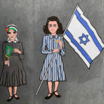 Milano, murales con Anna Frank che piange di fianco a bimba palestinese
