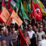 Cisgiordania, manifestazione a sostegno dei palestinesi