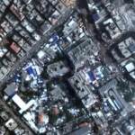 Gaza, l’area dell’ospedale di al-Shifa vista dal satellite