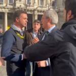 “Sei un delinquente e un buffone”: presidente Coldiretti spinge Della Vedova davanti a Palazzo Chigi