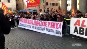 Roma, Usb in piazza contro tutti: governo, confederali e Israele
